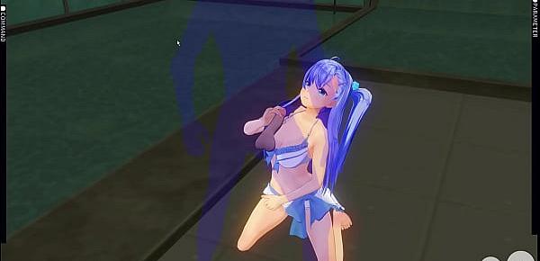  Blue Hair Girl Love Her Soap Plays - Custom Maid 3D 2